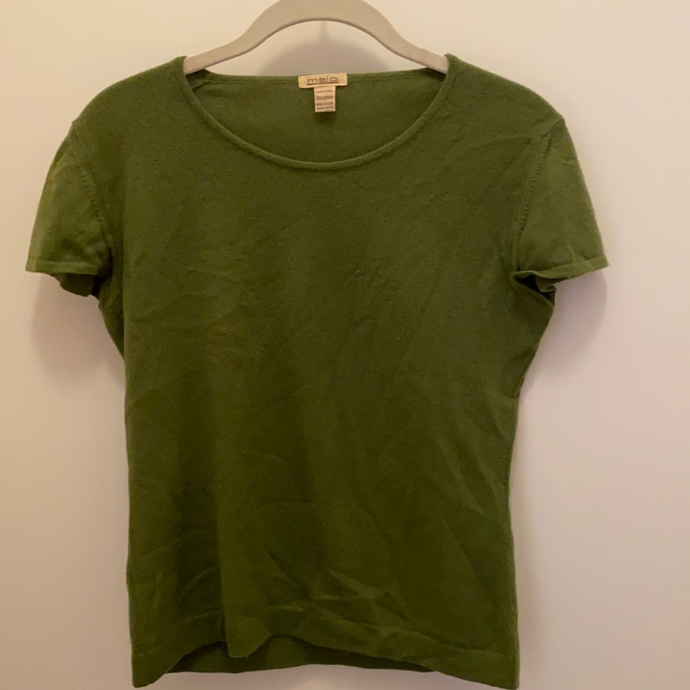 Malo 100% green cashmere top
